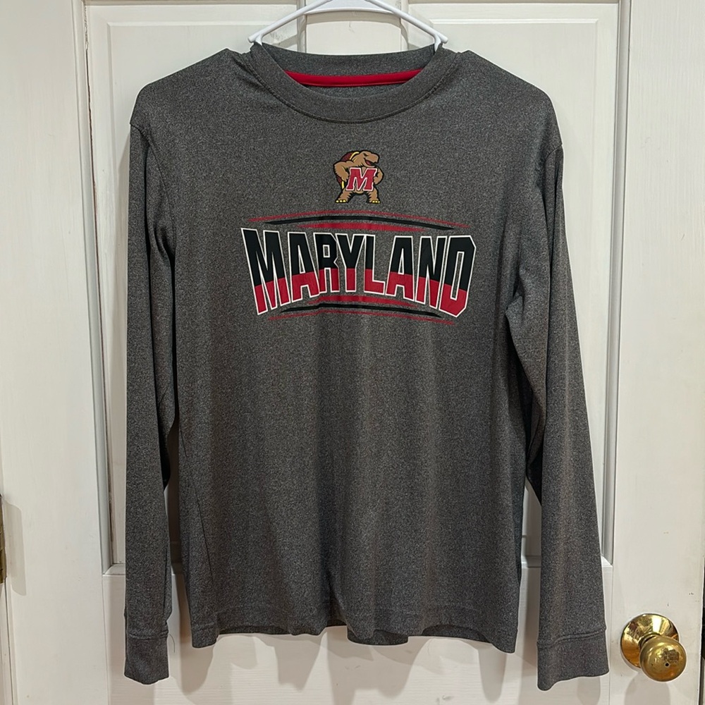 University of Maryland Long Sleeve Shirt; Campus Heritage Collection YL (16-18)